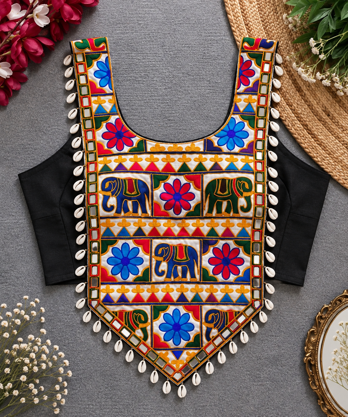 Aarika - Women Navratri Embroidered Designer Blouse