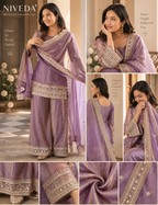 AARZOO – Designer Embroidered Silk Suit Set